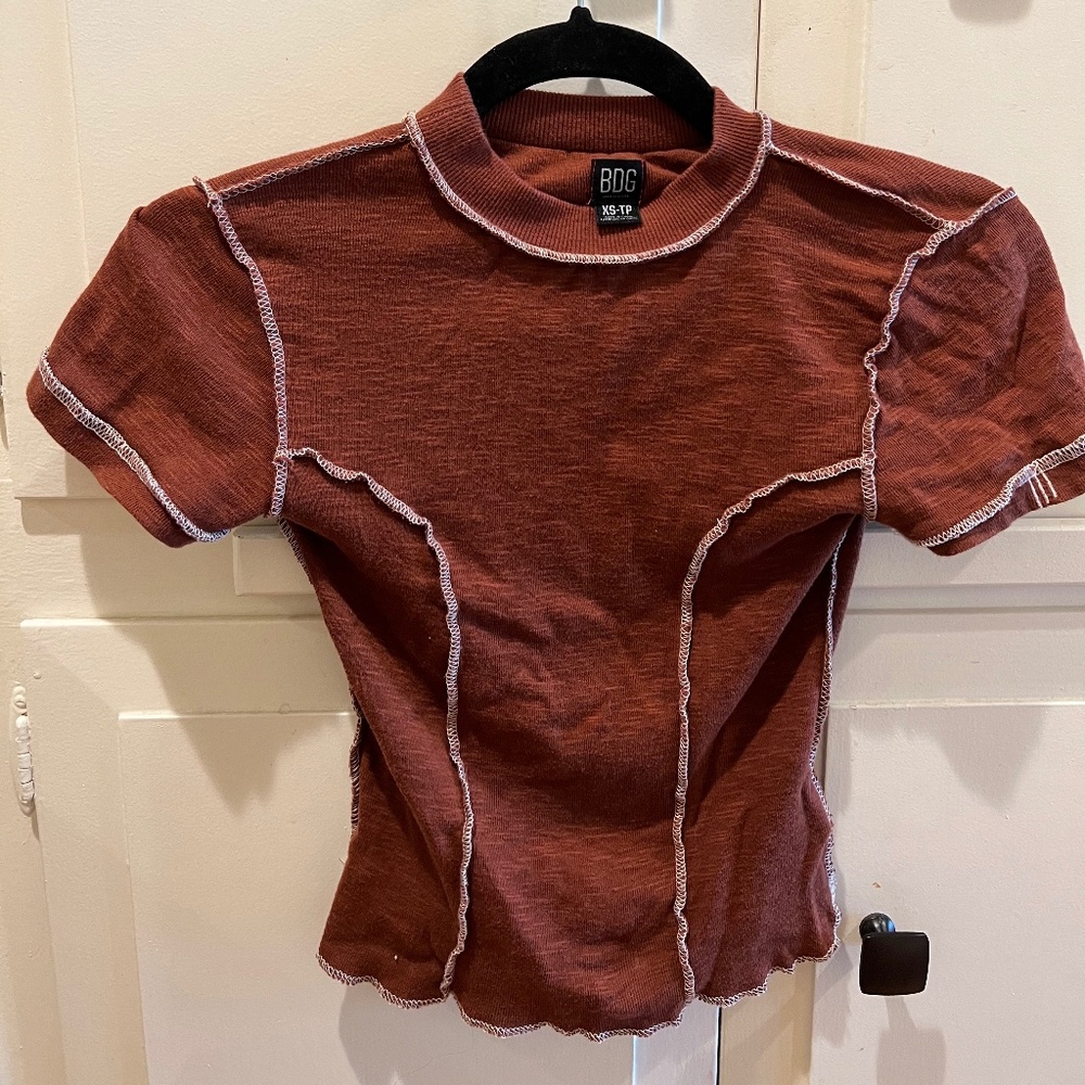 White Lined T shirt